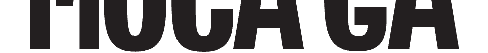 The image shows bold, black, uppercase letters arranged in a row: TIUGA GA on a white background.